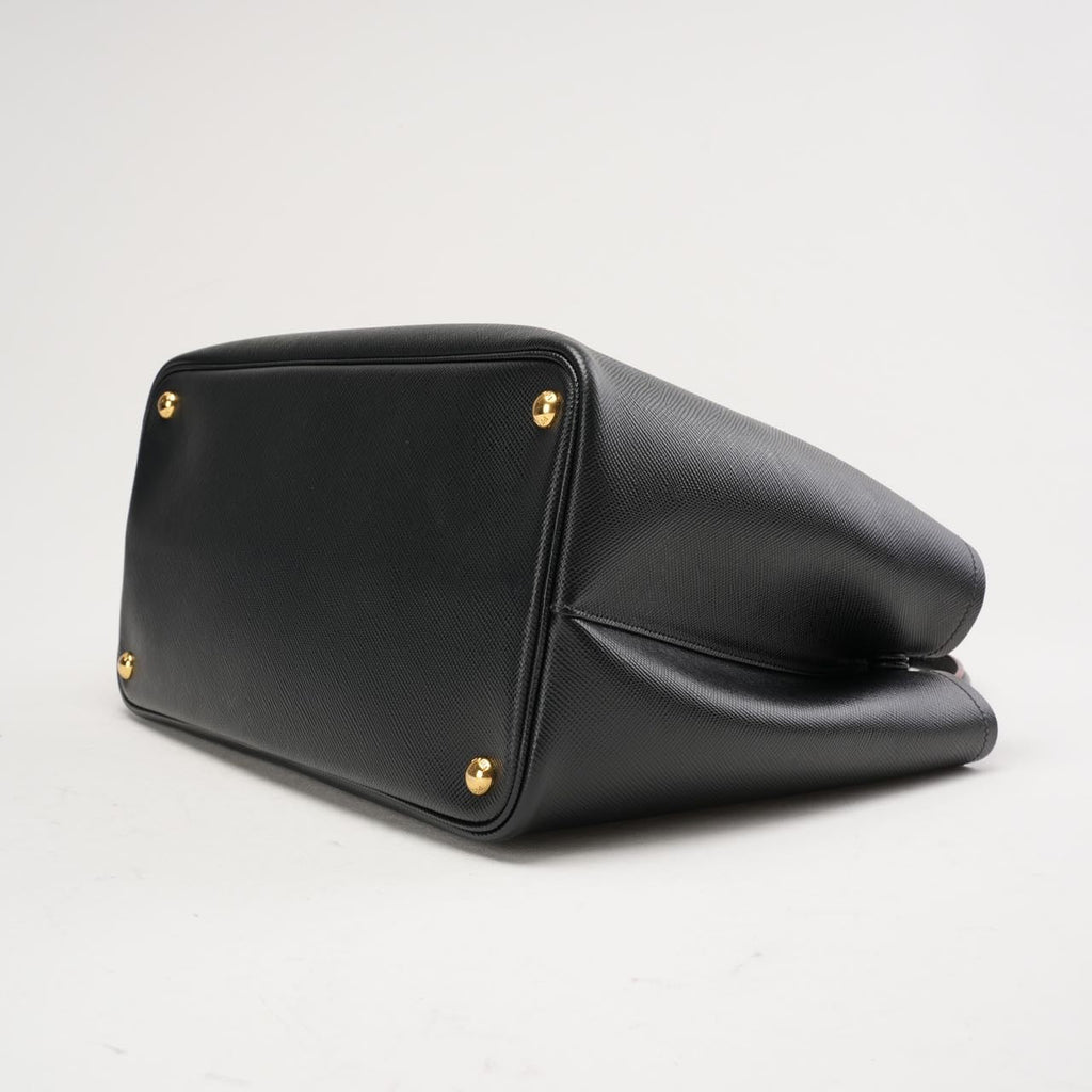 Prada Double Saffiano Medium Double Bag Black