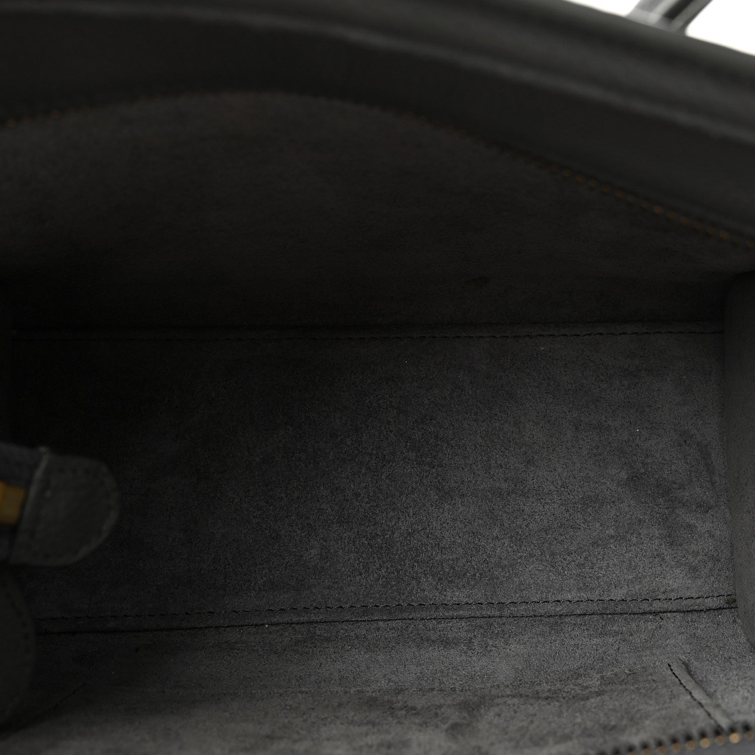 Drummed Calfskin Nano Luggage Kohl