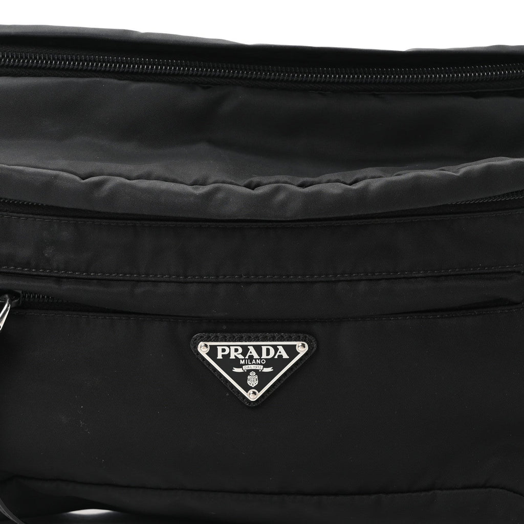 Tessuto Nylon Studded Belt Bag Black