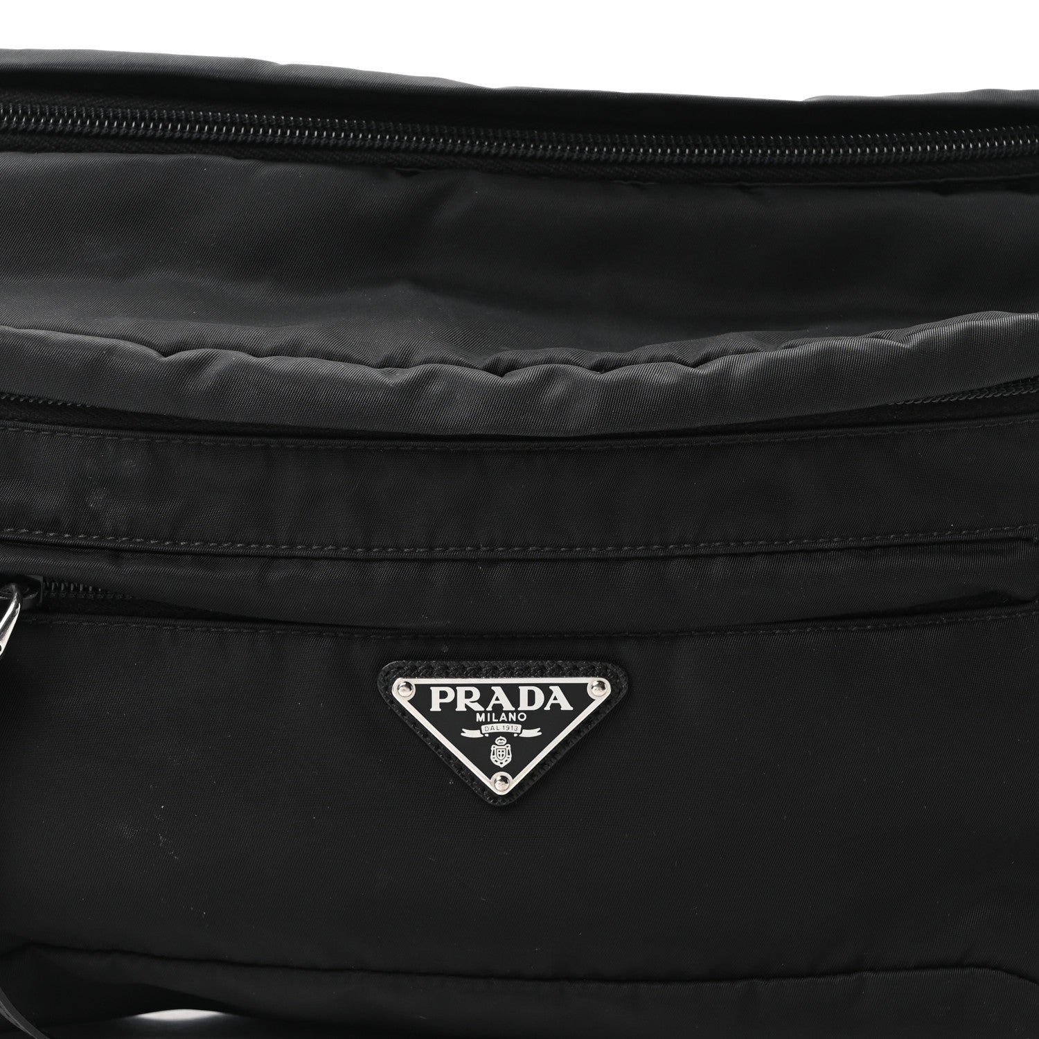 Tessuto Nylon Studded Belt Bag Black