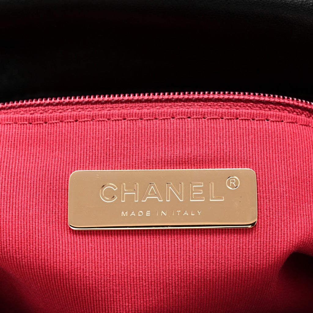 Goatskin Quilted Large Chanel 19 Flap Black