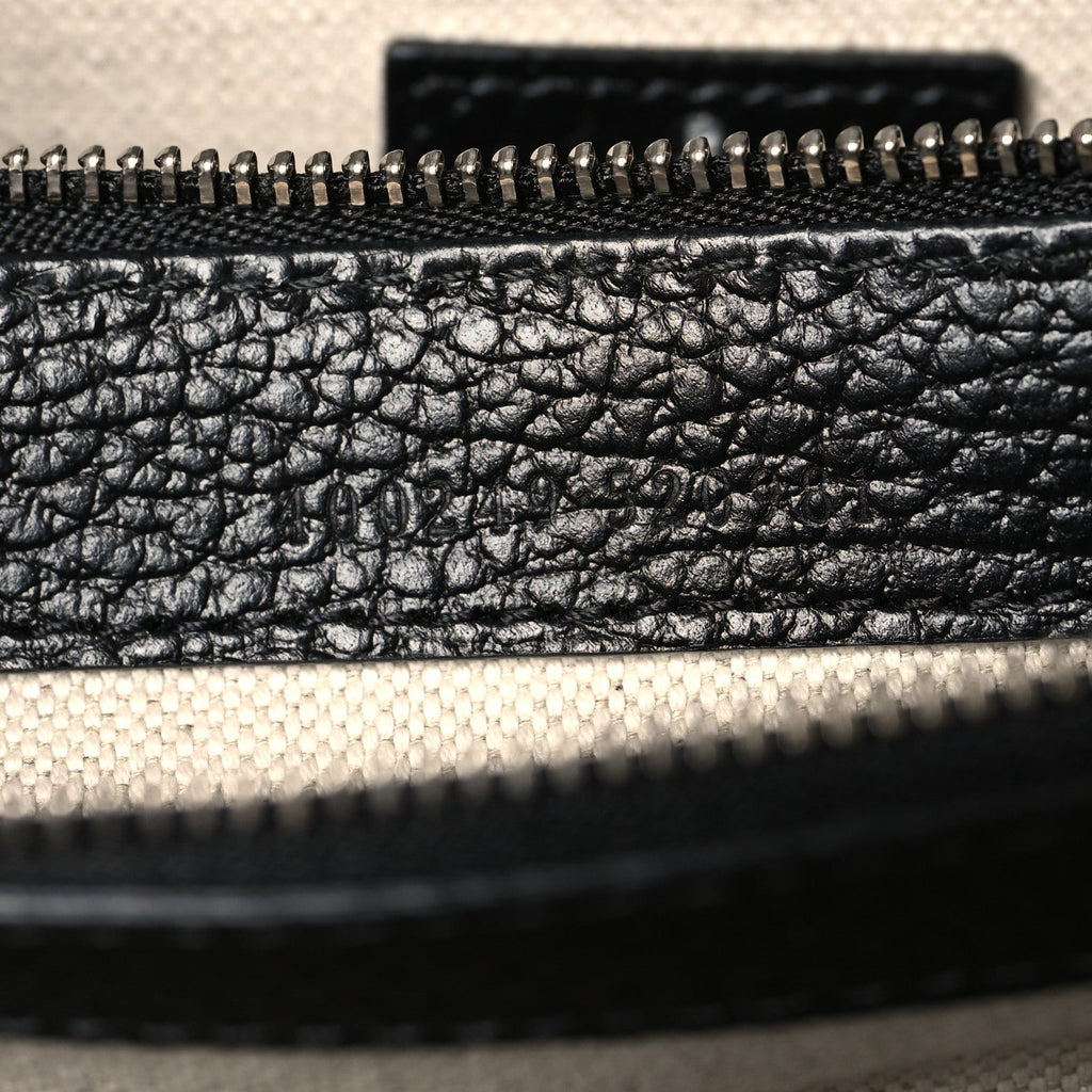 Pebbled Calfskin Small Dionysus Shoulder Bag Black