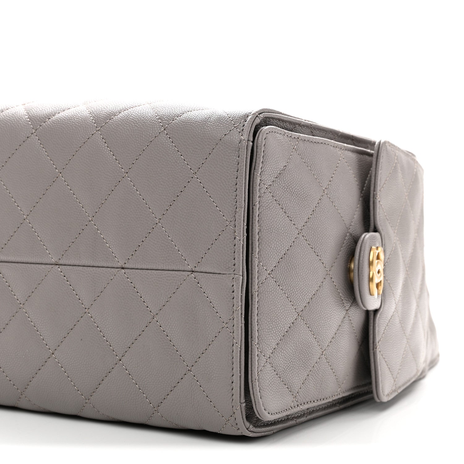 Caviar Quilted Medium Chanel 25 Handbag Dark Grey