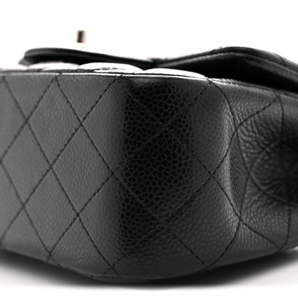 Caviar Quilted Mini Square Flap Black