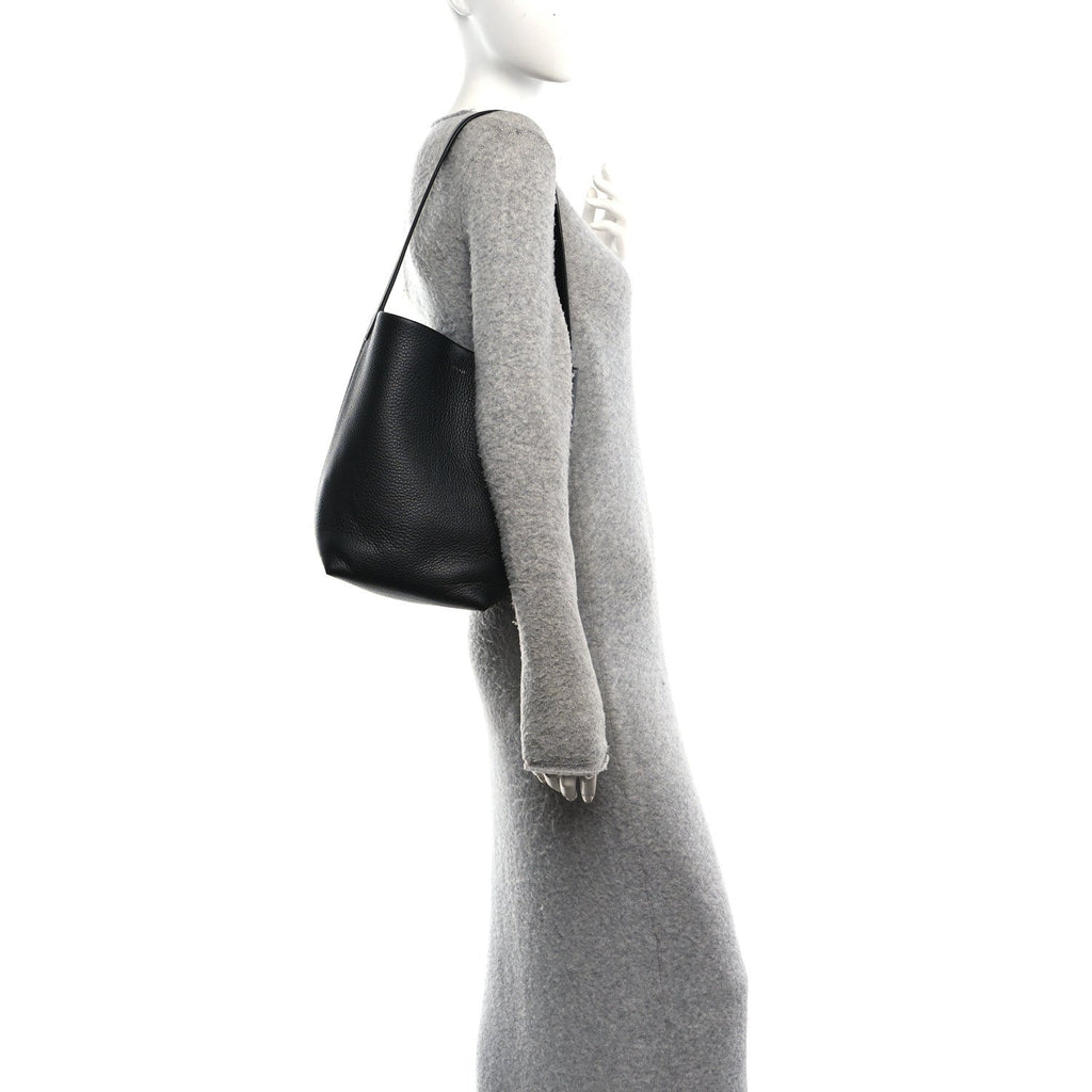 Grained Calfskin Medium N/S Park Tote Black