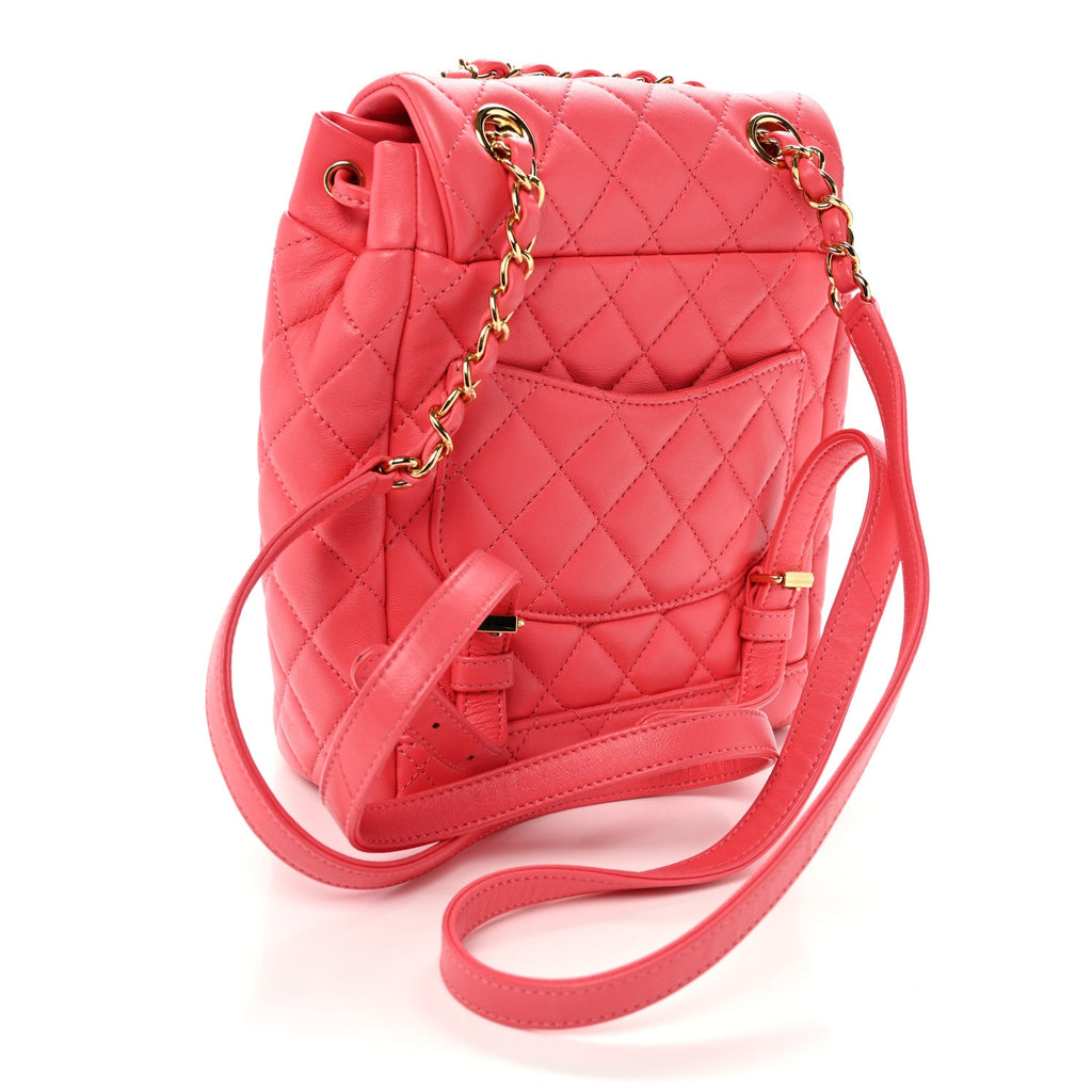 Lambskin Quilted Mini Urban Spirit Backpack Pink