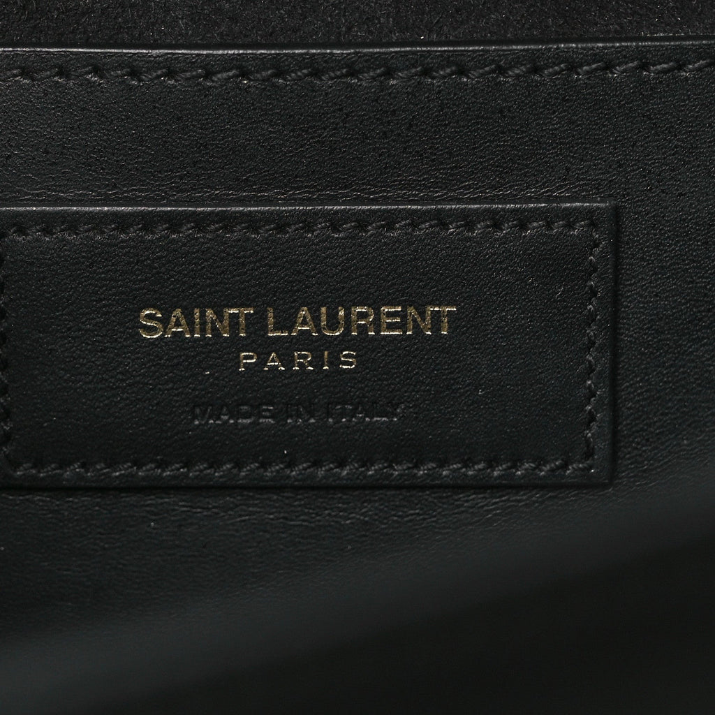 Smooth Calfskin Medium Classic Monogram Kate Tassel Satchel Black