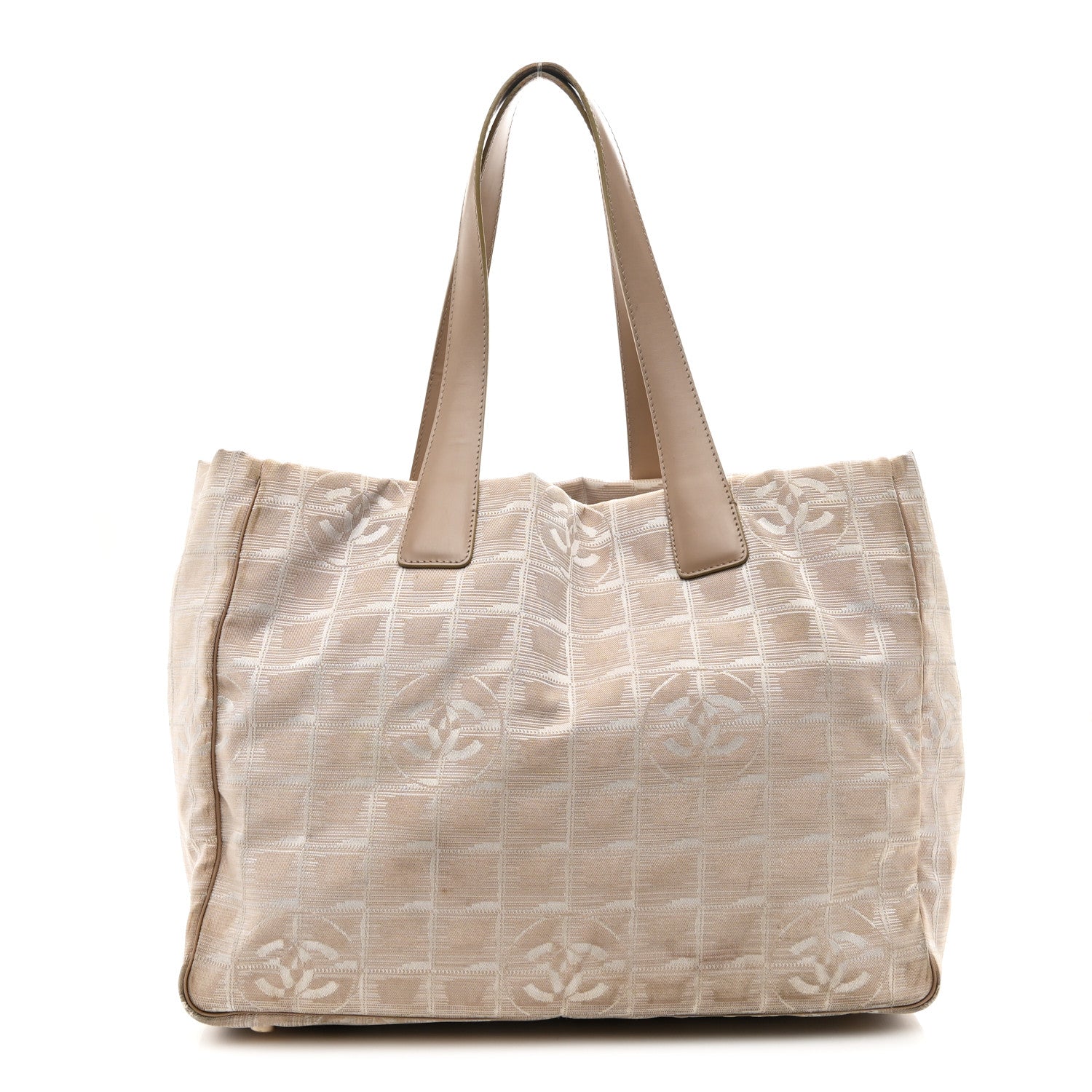 Nylon Medium Travel Tote Beige