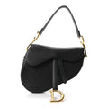 Grained Calfskin Saddle Bag Black