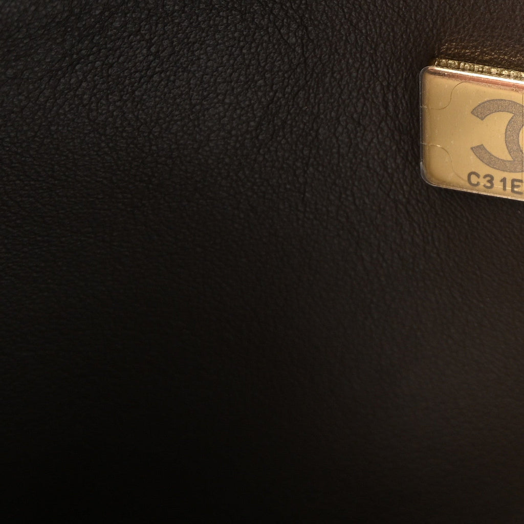 Suede Calfskin Small Souplissimo Maxi Flap Dark Brown