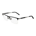 Salvatore Ferragamo Eyeglasses Rectangle Semi Rim, Grey Frame and Clear Demo Lens Lens SF2586081