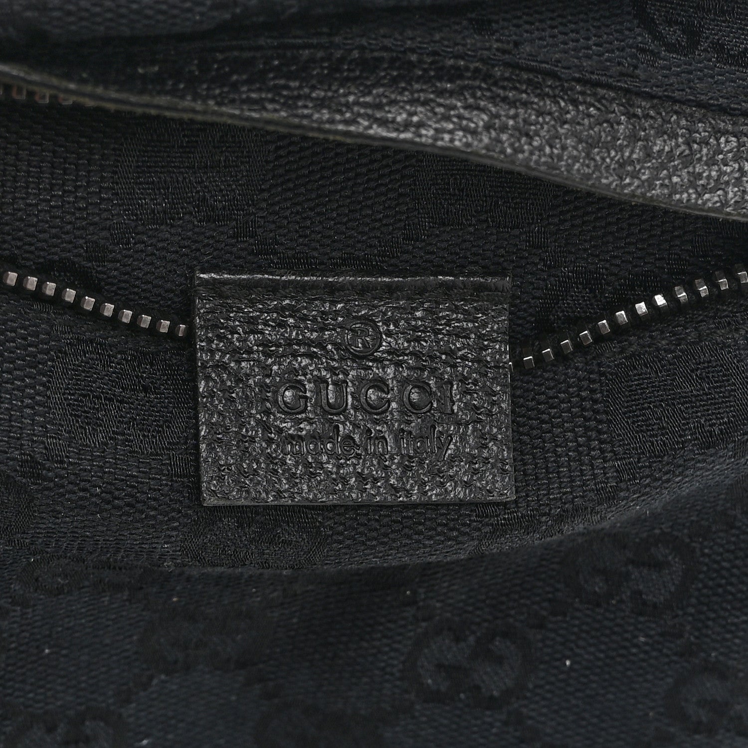 GG Monogram Double Pocket Belt Bag Black