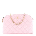 Caviar Quilted Classic Clutch With Chain Pink