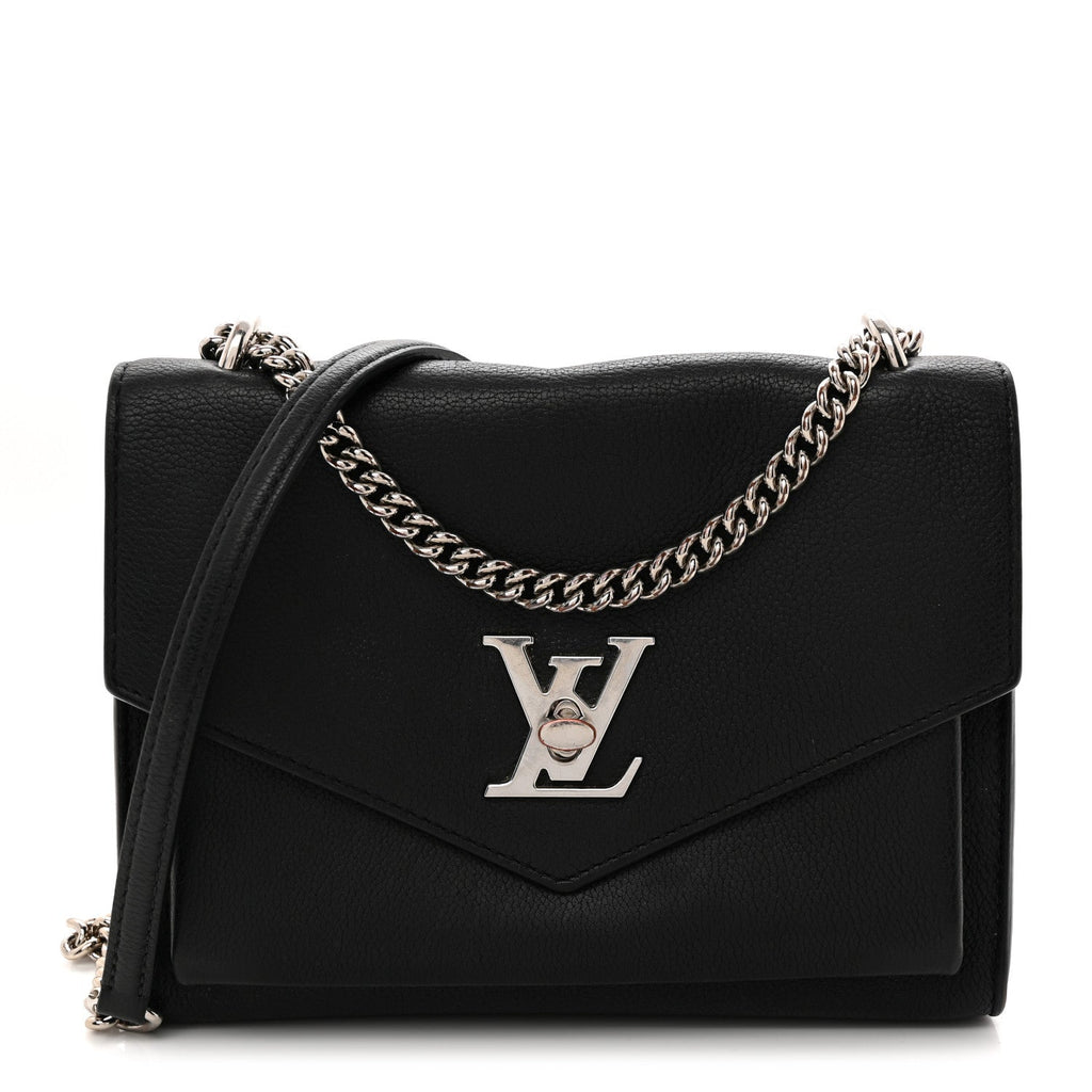 Soft Calfskin My Lockme Chain Bag BB Black