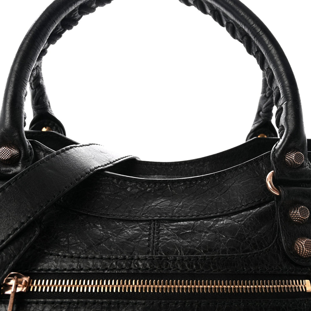 Agneau Giant 12 Rose Gold Hardware Part Time Black