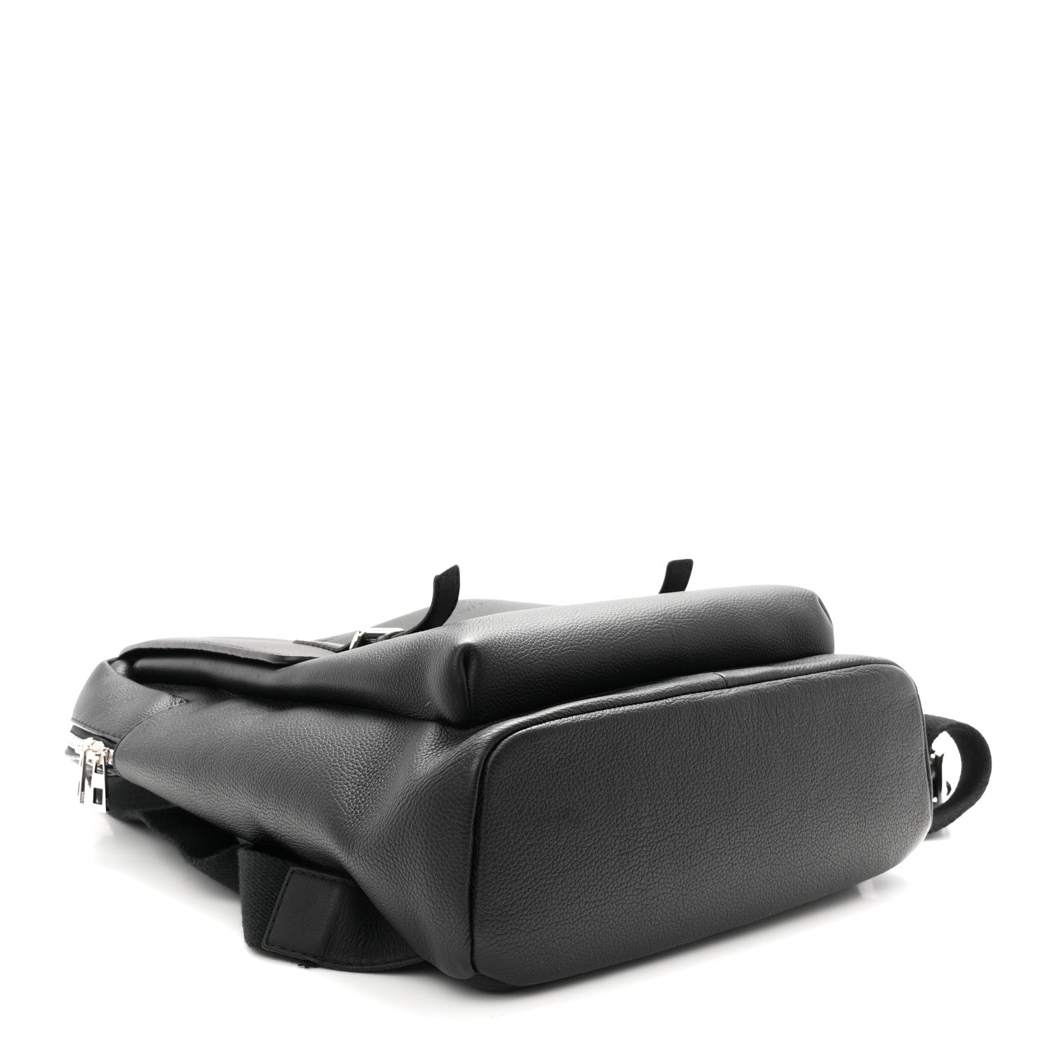 Grained Calfskin Military Backpack Black