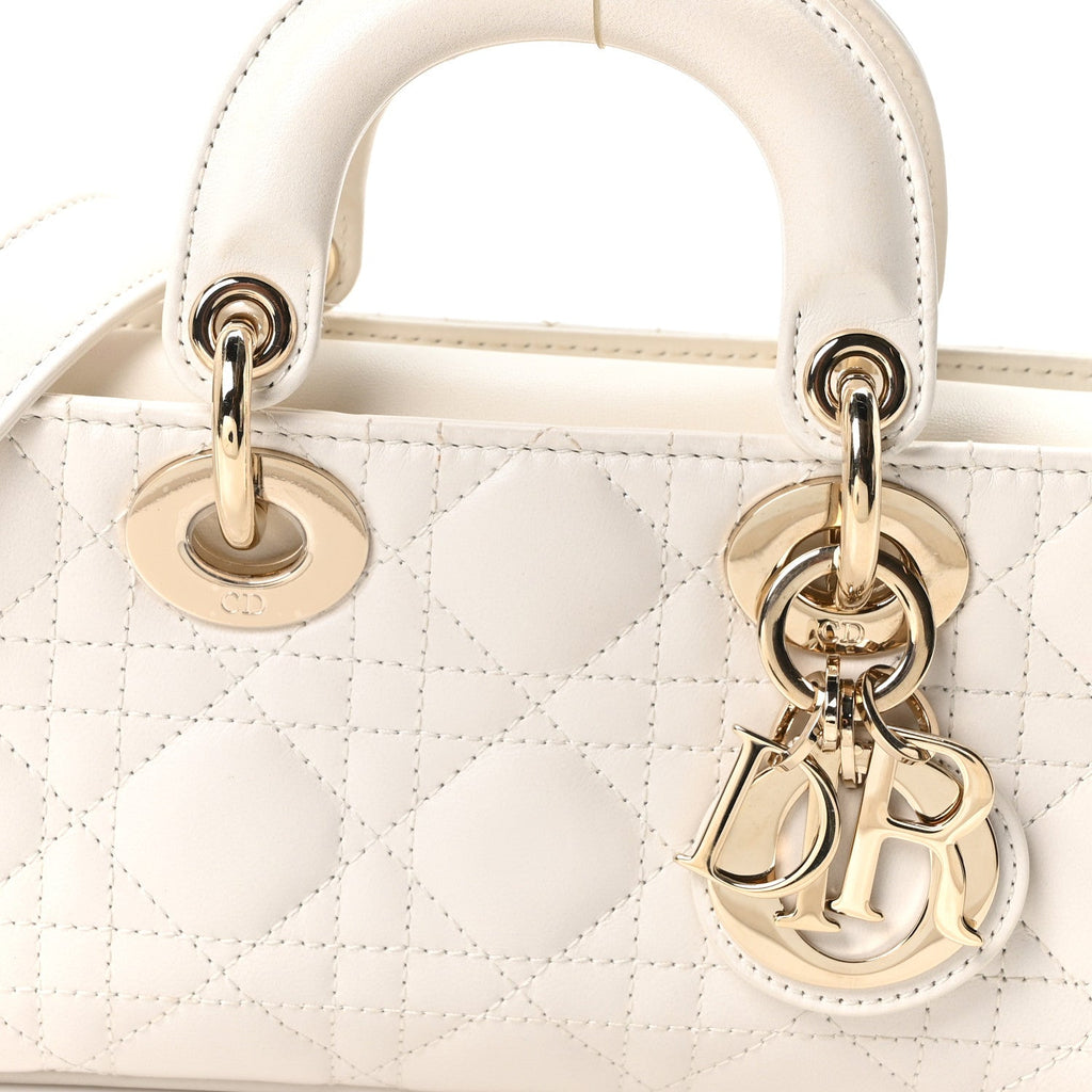 Lambskin Cannage Dioramour Micro Lady D-Joy Latte