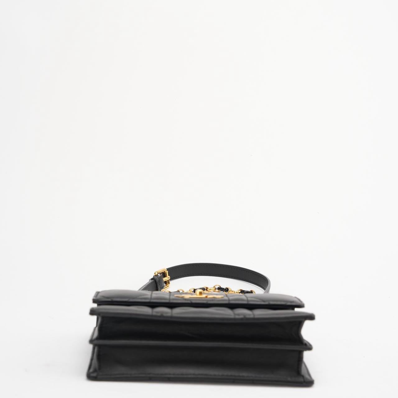 Christian Dior Black Mini Miss Caro Bag Lambskin 2023