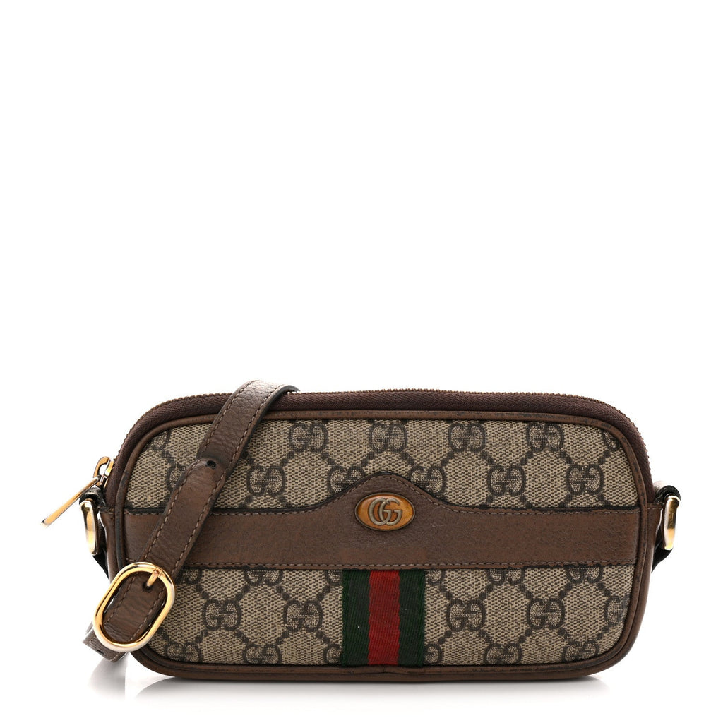 GG Supreme Monogram Web Mini Ophidia GG Bag Brown
