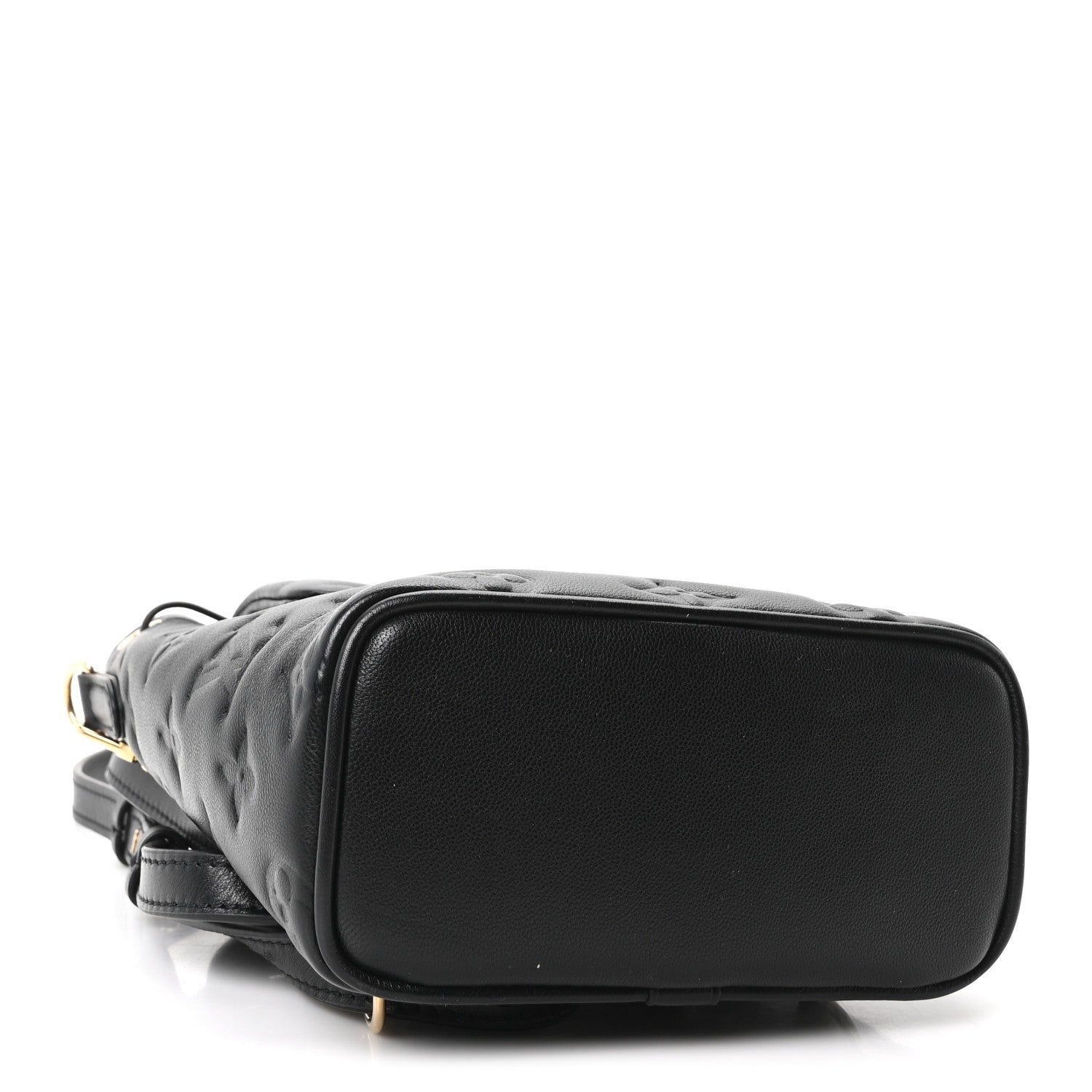 Lambskin Embossed Monogram Coussin Mini Backpack Black