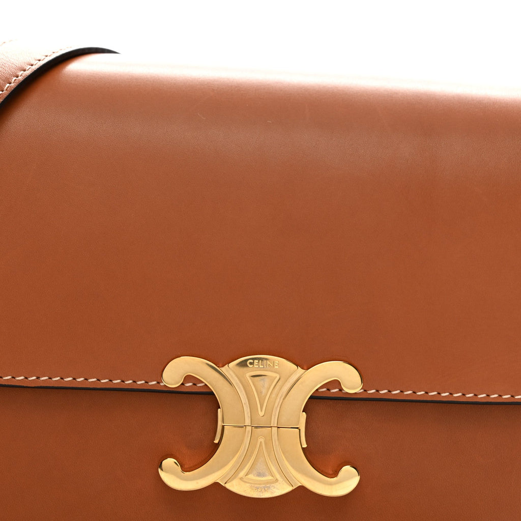 Natural Calfskin Medium Triomphe Tan