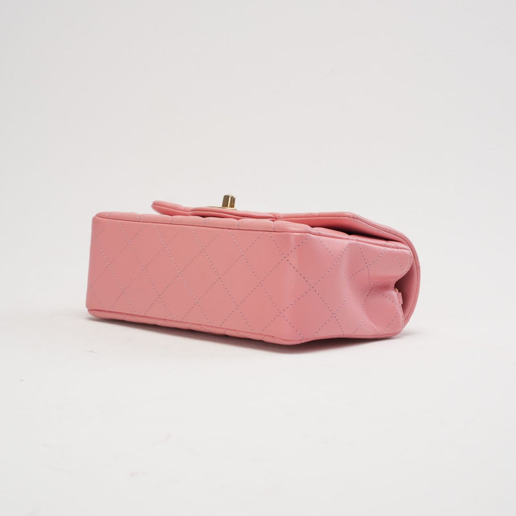 Chanel Pink Mini Rectangular Classic Flap Bag 2019