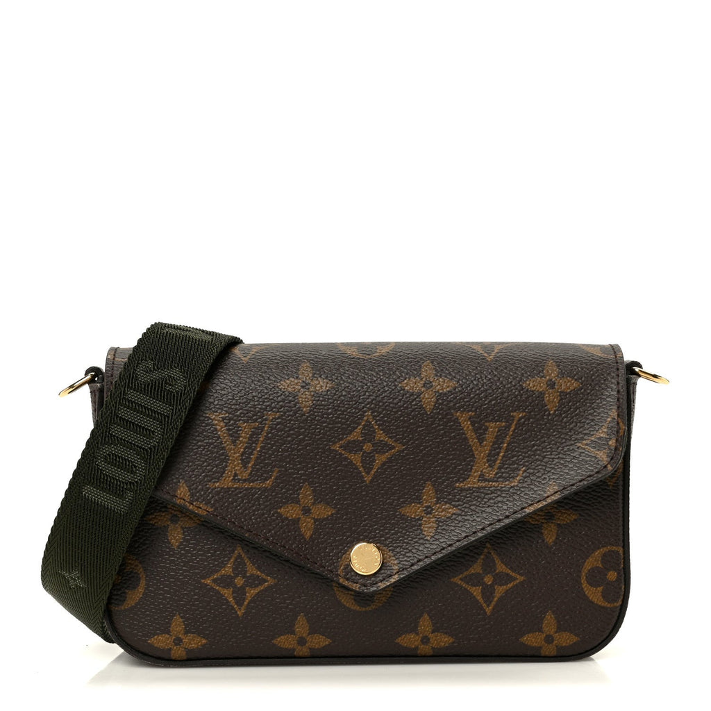Monogram Felicie Strap & Go Kaki