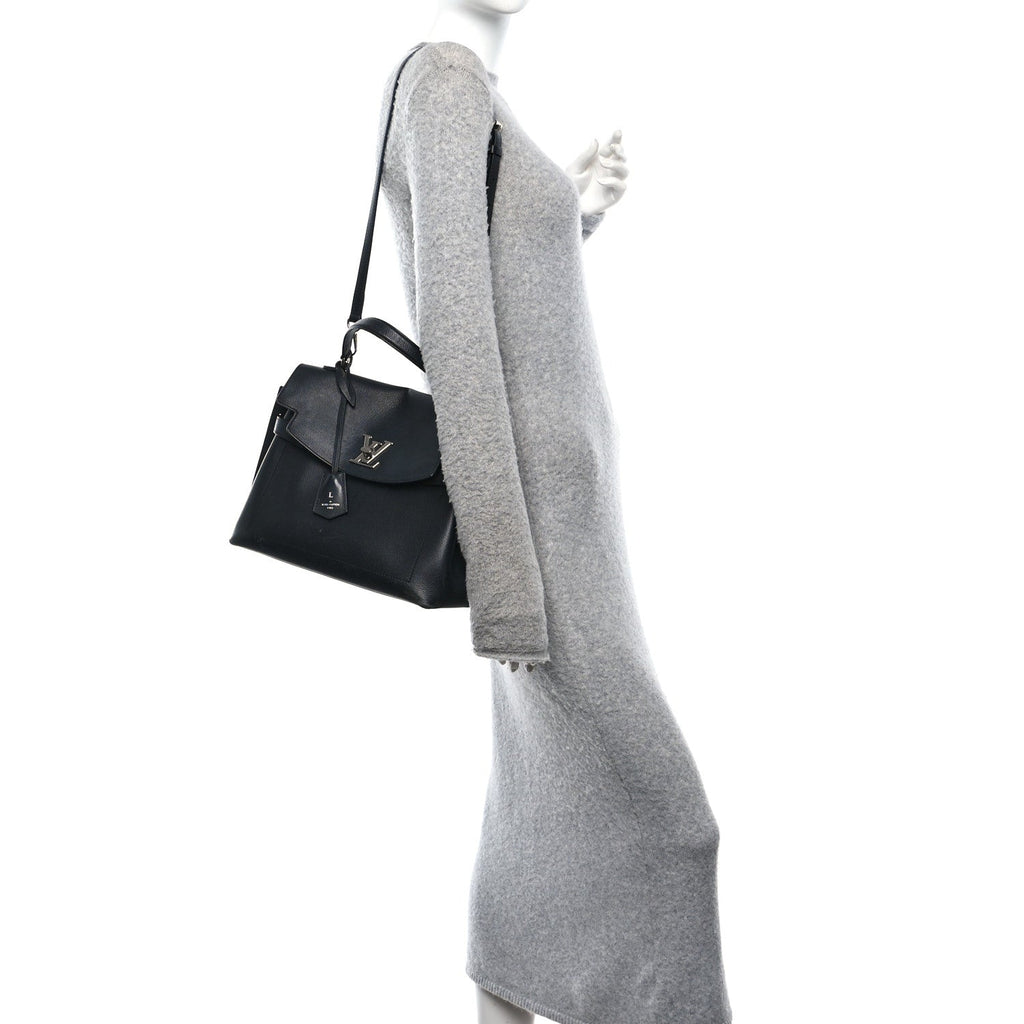 Soft Calfskin My Lockme Top Handle Black