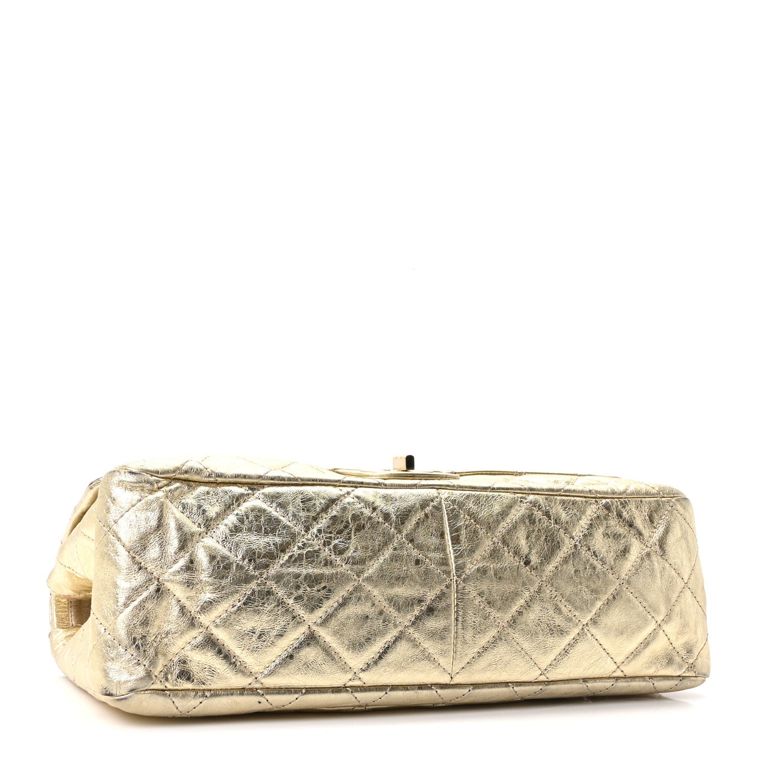Metallic Aged Calfskin Quilted 2.55 Reissue 227 Flap Gold