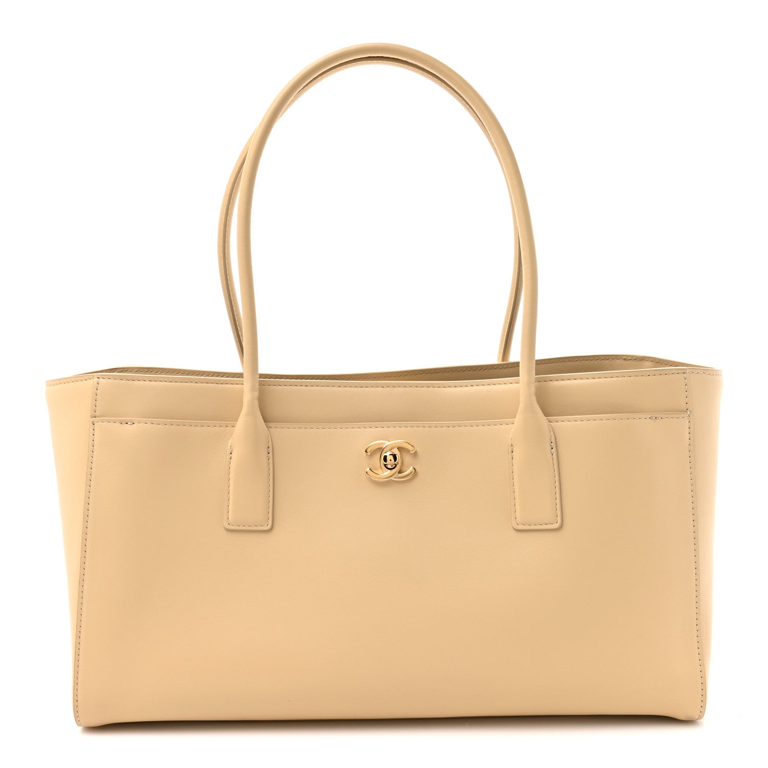 Calfskin Archetype Small Shopping Tote Beige