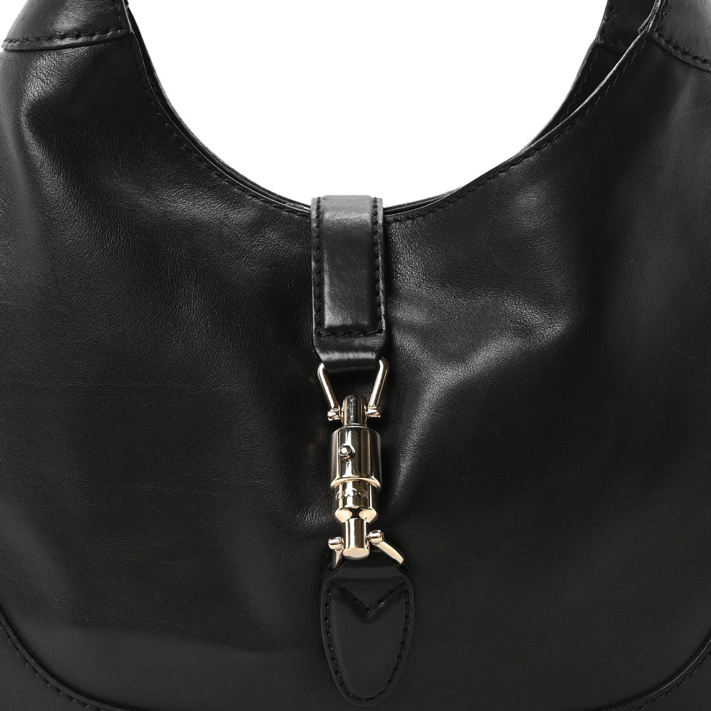 Calfskin Medium New Jackie Shoulder Bag Black