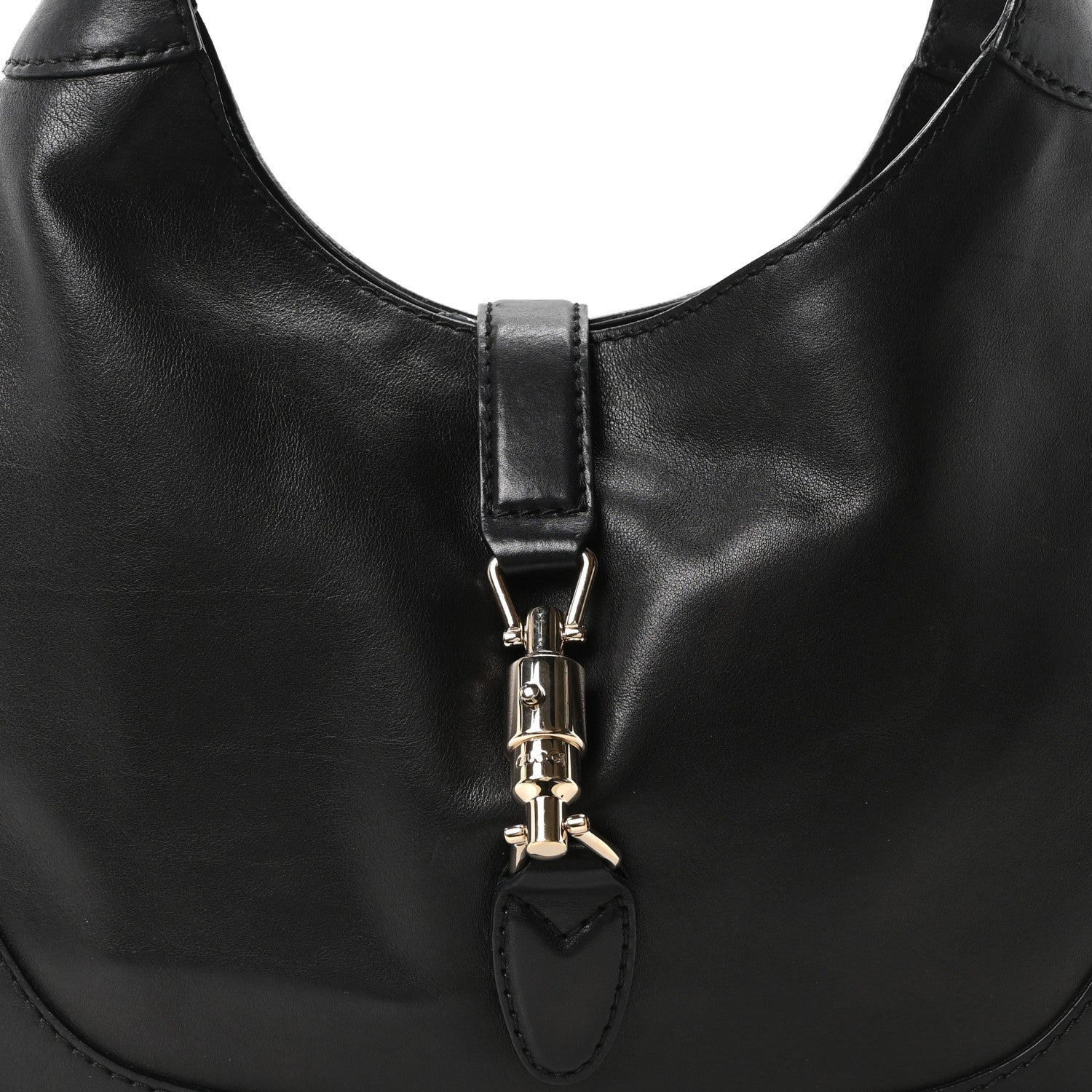 Calfskin Medium New Jackie Shoulder Bag Black