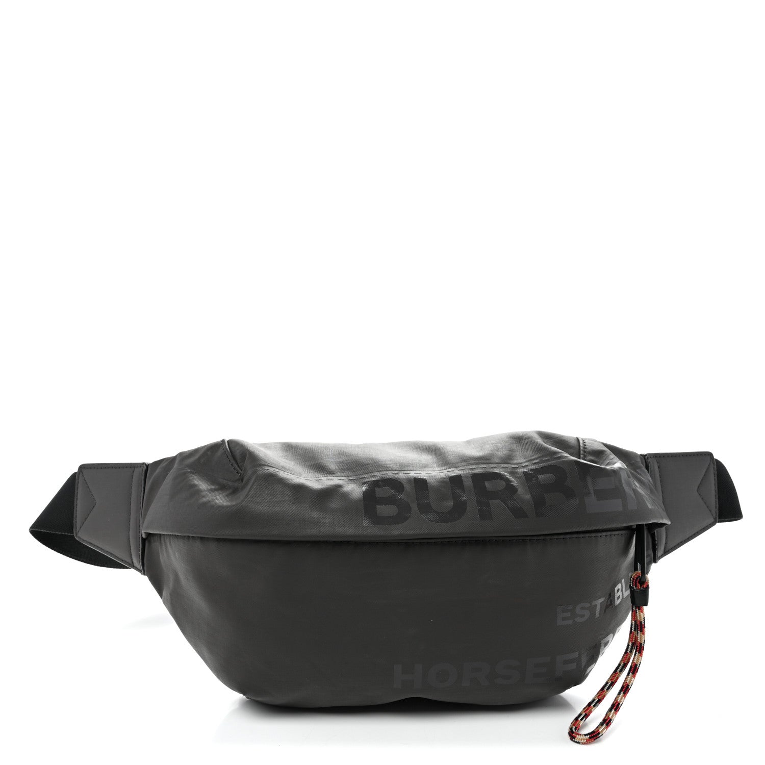 Econyl Horseferry Print Sonny Bum Bag Dark Grey