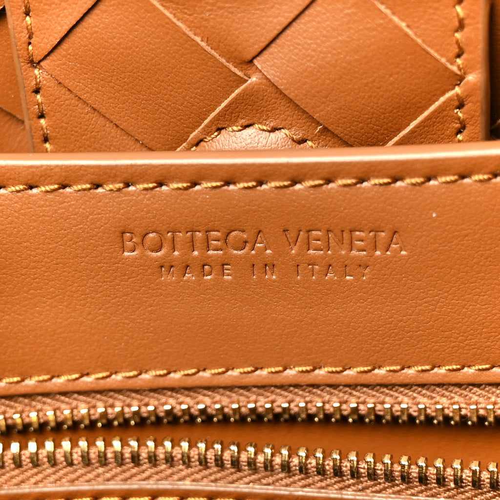 Suede Intrecciato Small Andiamo Shoulder Bag Amber