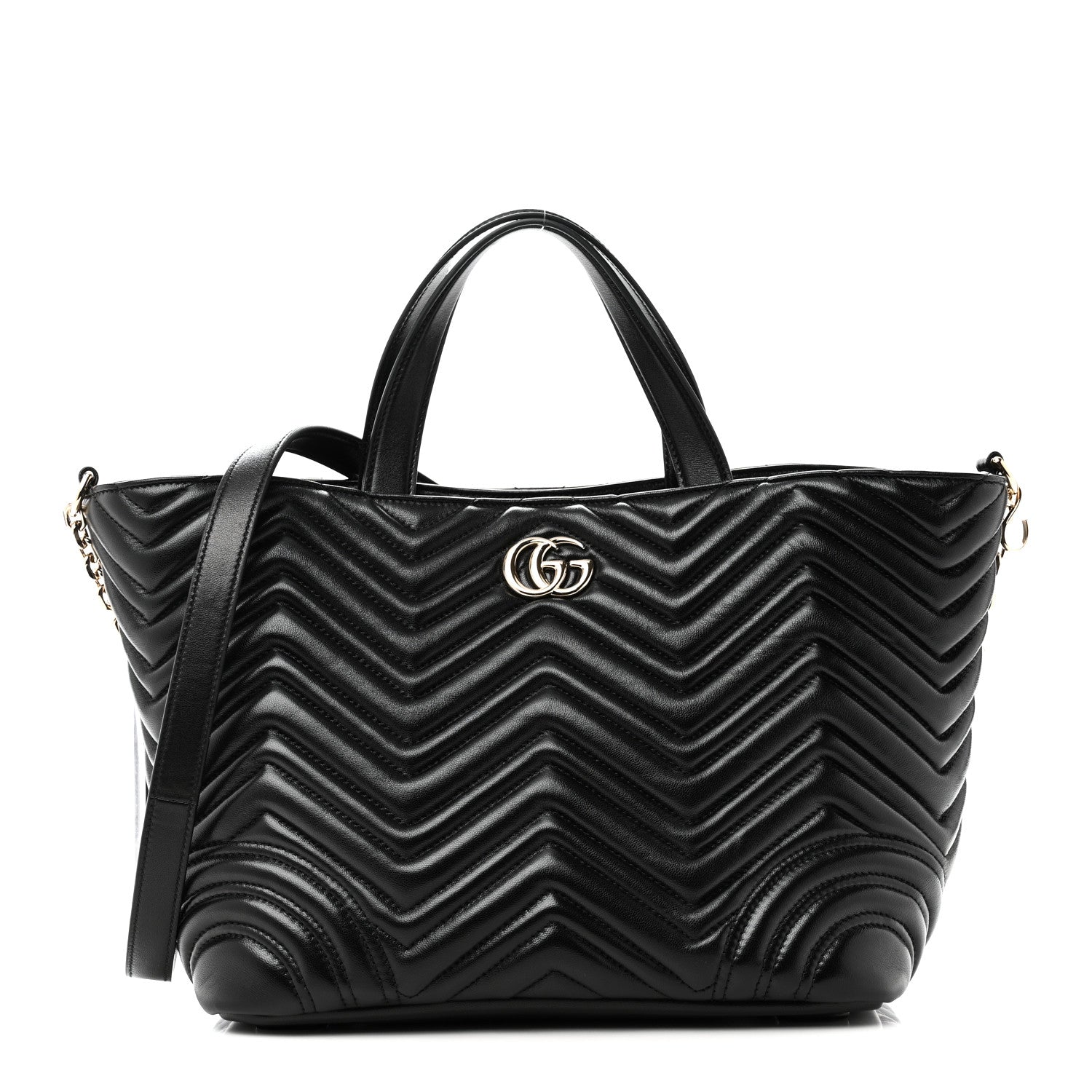 Lambskin Matelasse Medium GG Betty Tote Bag Black