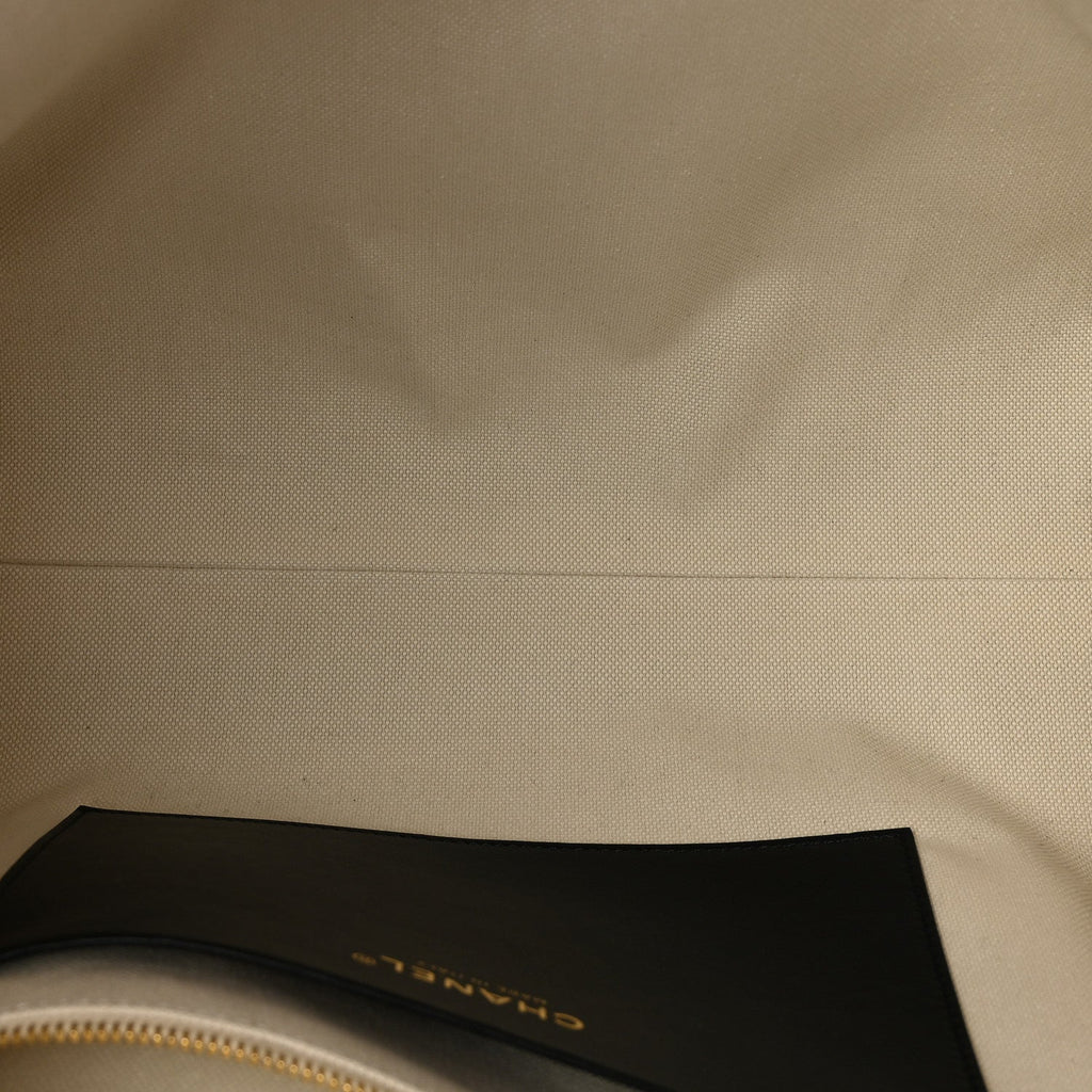 Suede Quilted Eyes On You Large Shopping Bag Beige