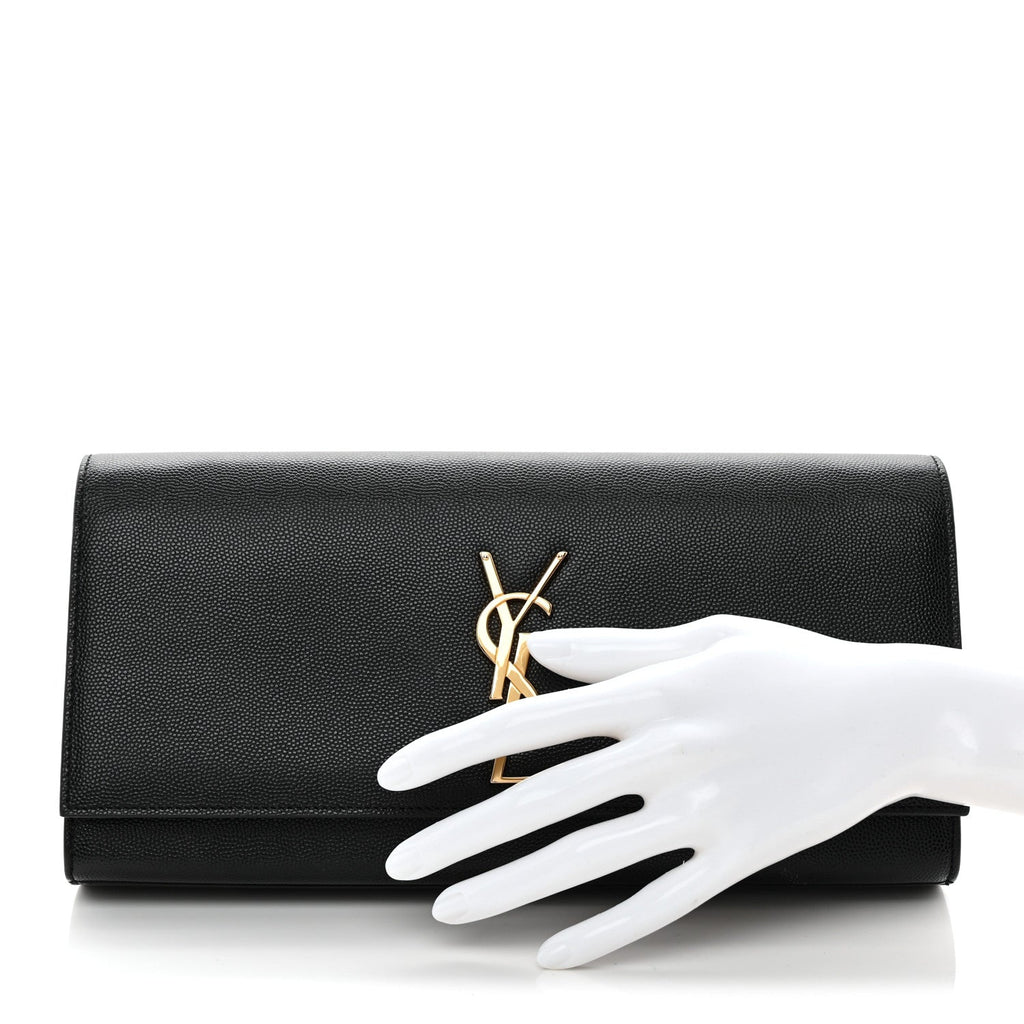 Grain De Poudre Monogram Cassandre Clutch Black