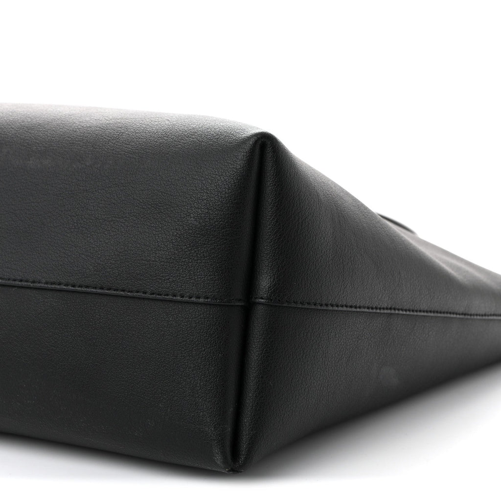 Calfskin Large Shopping Tote Black