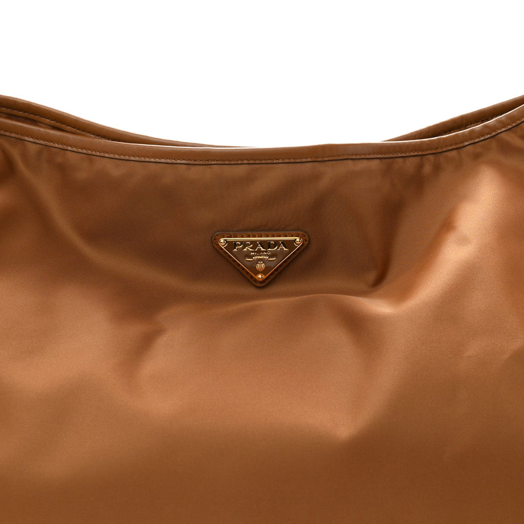 Re-Nylon Triangle Large Mariner Shoulder Bag Brandy