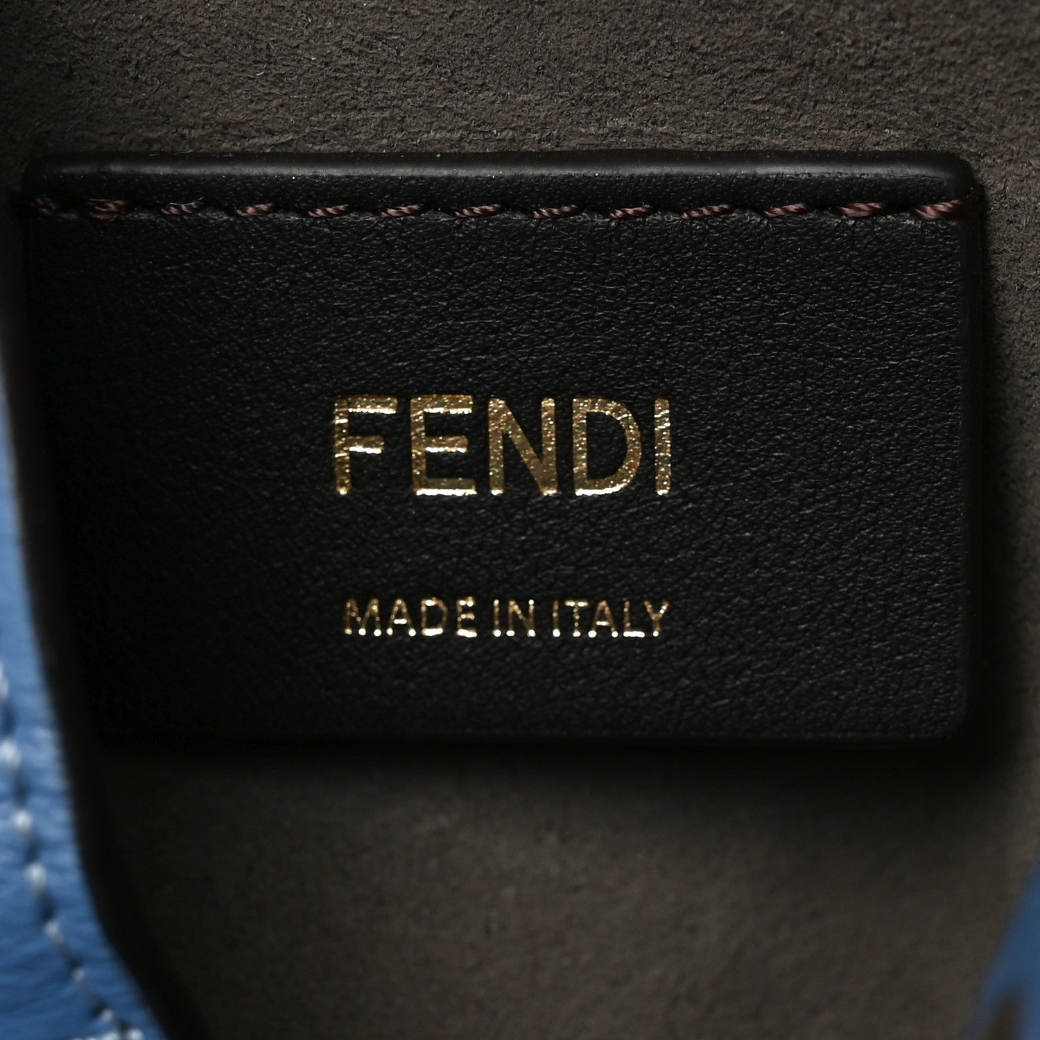 Vitello Liberty F is Fendi FF 1974 Embossed Mini Mon Tresor Bucket Bag Nebula
