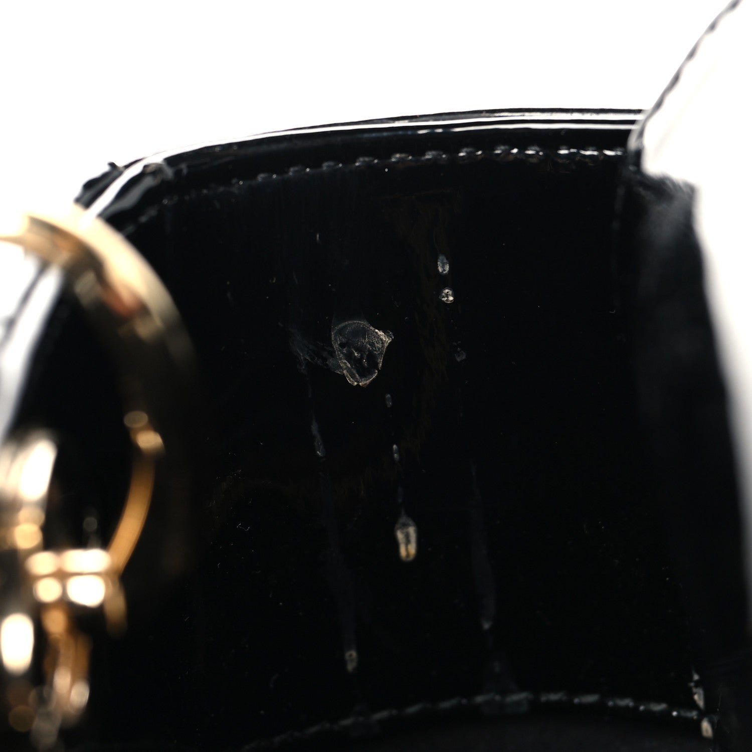 Patent Cannage Small Lady Dior Black