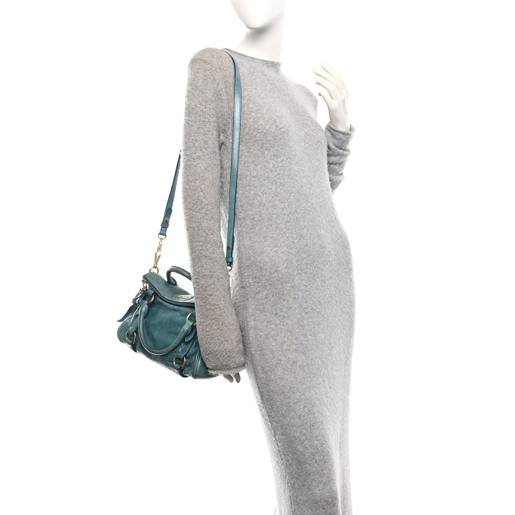 Vitello Lux Mini Bow Bag Blue
