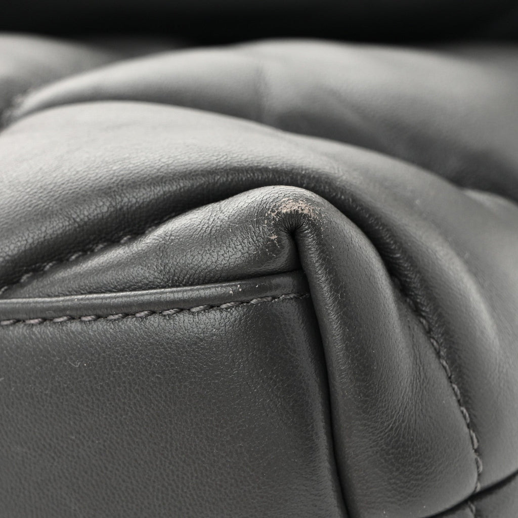Lambskin Quilted Toy Loulou Puffer Monogram Chain Satchel Fog