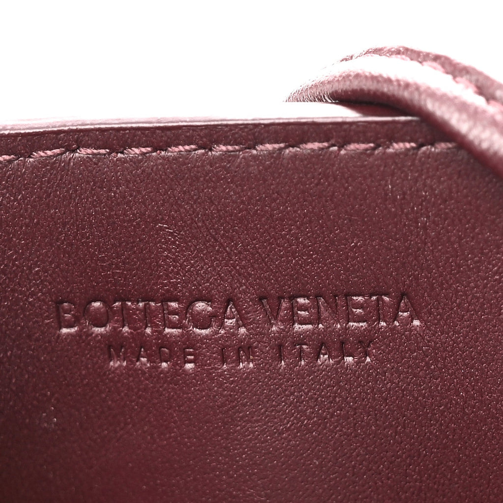 Nappa Intrecciato Andiamo Phone Pouch Deep Mahogany