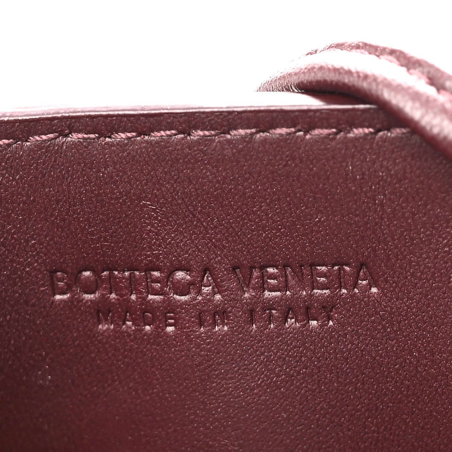 Nappa Intrecciato Andiamo Phone Pouch Deep Mahogany