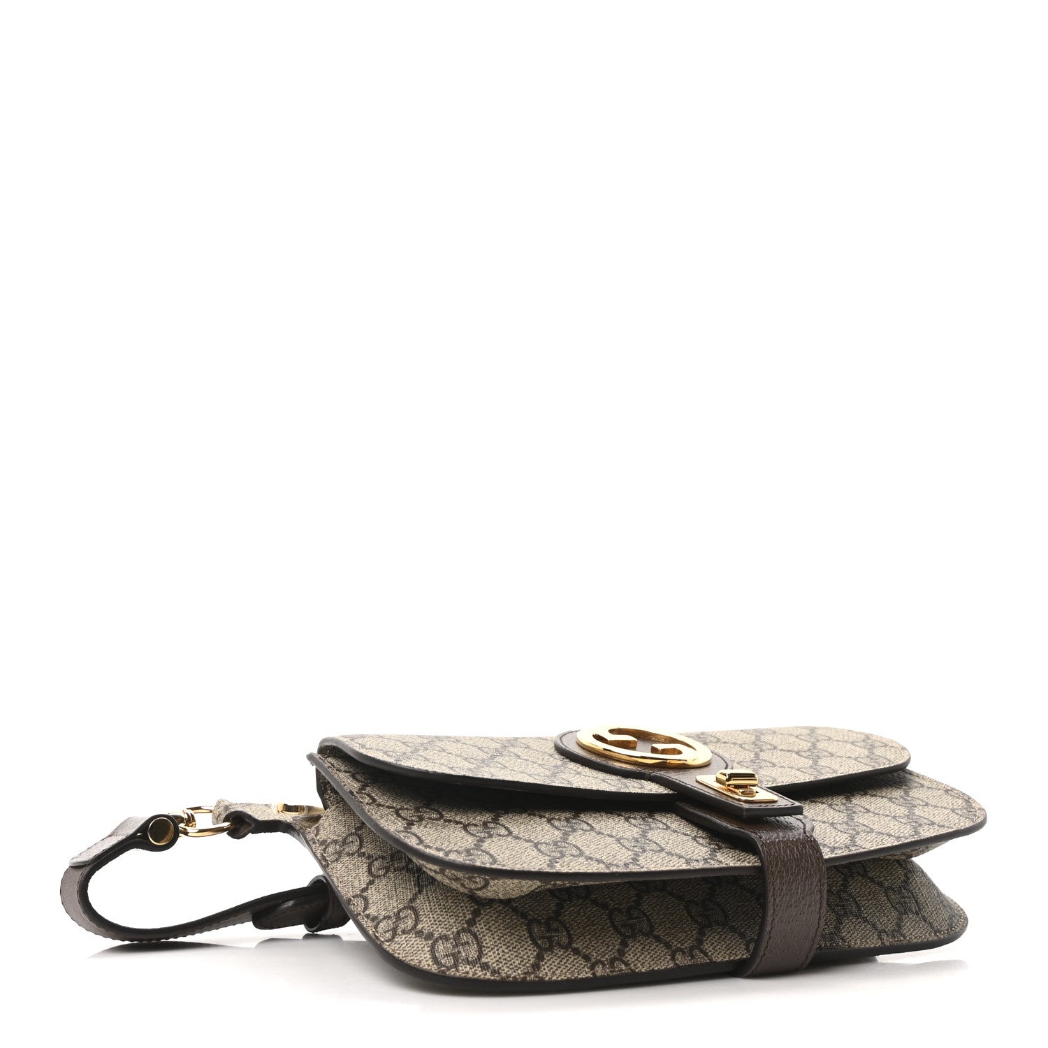 GG Supreme Monogram Textured Dollar Calfskin Blondie Belt Bag Beige Ebony New Acero Beige Ebony New Acero