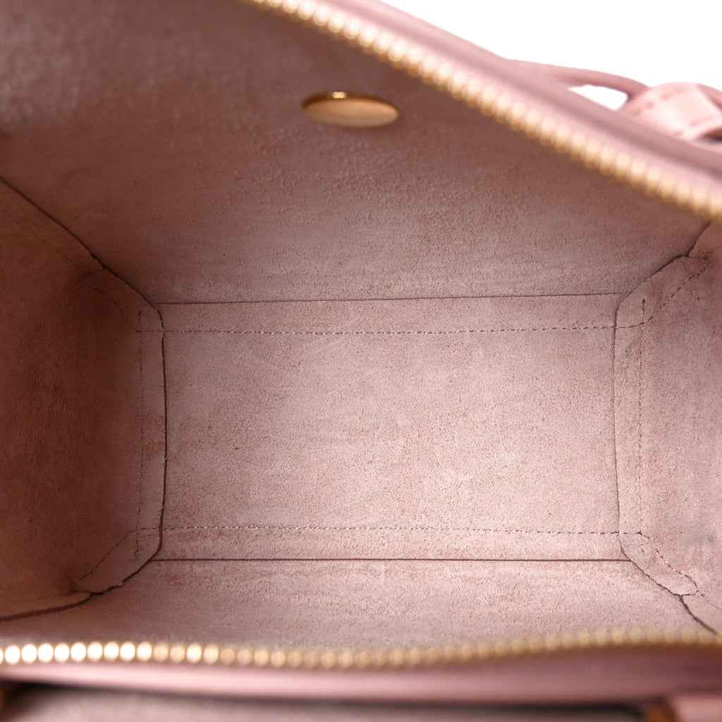 Grained Calfskin Nano Belt Bag Vintage Pink