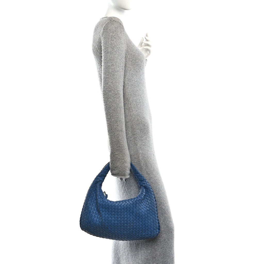 Nappa Intrecciato Medium Veneta Hobo Oceano