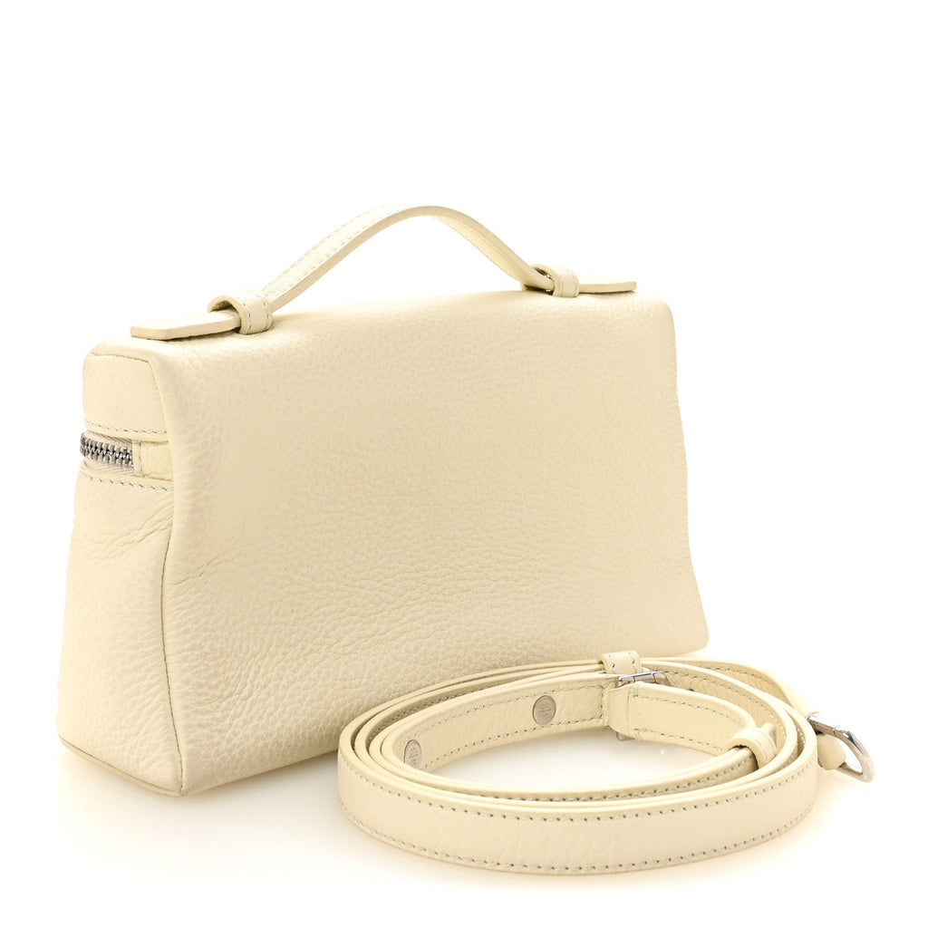 Grained Calfskin L19 Extra Pocket Pouch Whisper White