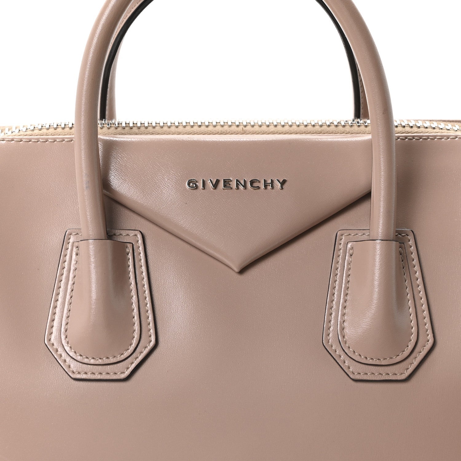 Shiny Lord Calfskin Medium Antigona Taupe